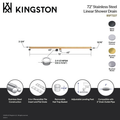 Drain de douche linéaire Kingston