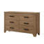 Noyer / châtaignier 3 pièces ensemble commode de lit et miroir Miroir-1148773832