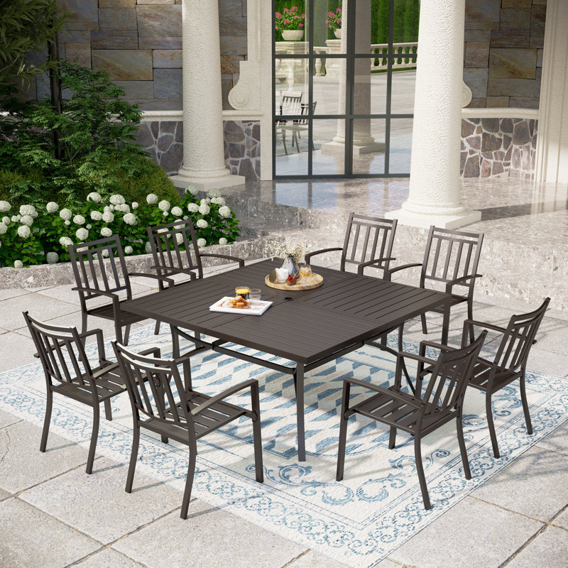 Ensemble repas extérieur pour 8 personnes