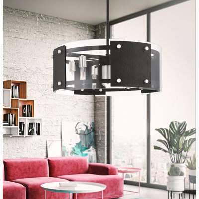 Barcelo 7 - Light Matte Black Pendant