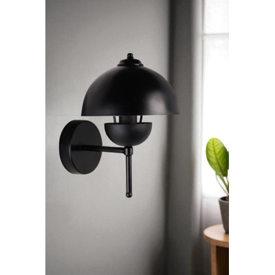 Modern Black Wall Lamp, Metal Body, 5.9 x 5.9 x 12.6 inches | E27 Socket, Max 40W, Elegant Design, Perfect for Living Room & Bedroom, Durable & Stylish | IP20 Rated, Versatile Home Lighting Solution