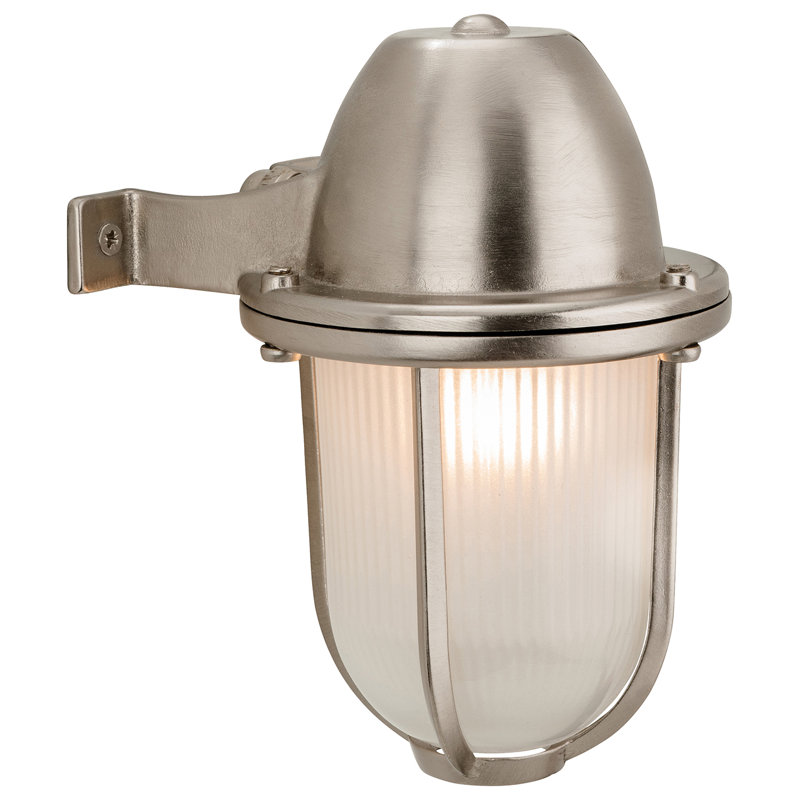 Nautic 19cm H Outdoor Armed Sconce, Nickel