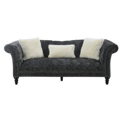 Canapé Chesterfield à accoudoirs roulés 90 po