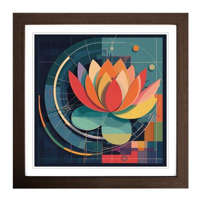 Lotus Flower Constructivism No.7 - Framed Print