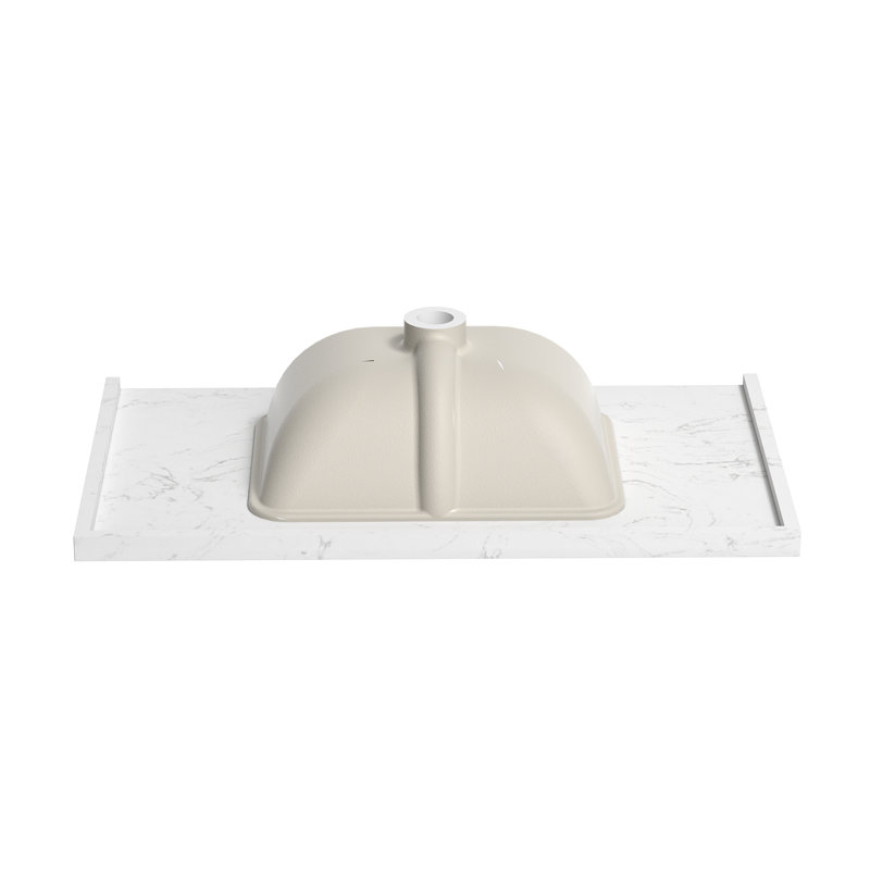 Comptoir-lavabo simple en pierre reconstituée de 37 po avec lavabo