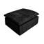 Canapé d'angle modulaire noir en velours côtelé doux avec méridienne confortable, livré monté pour un confort optimal à la maison. Parfait pour moderniser votre appartement.-1672968754-1672968756
