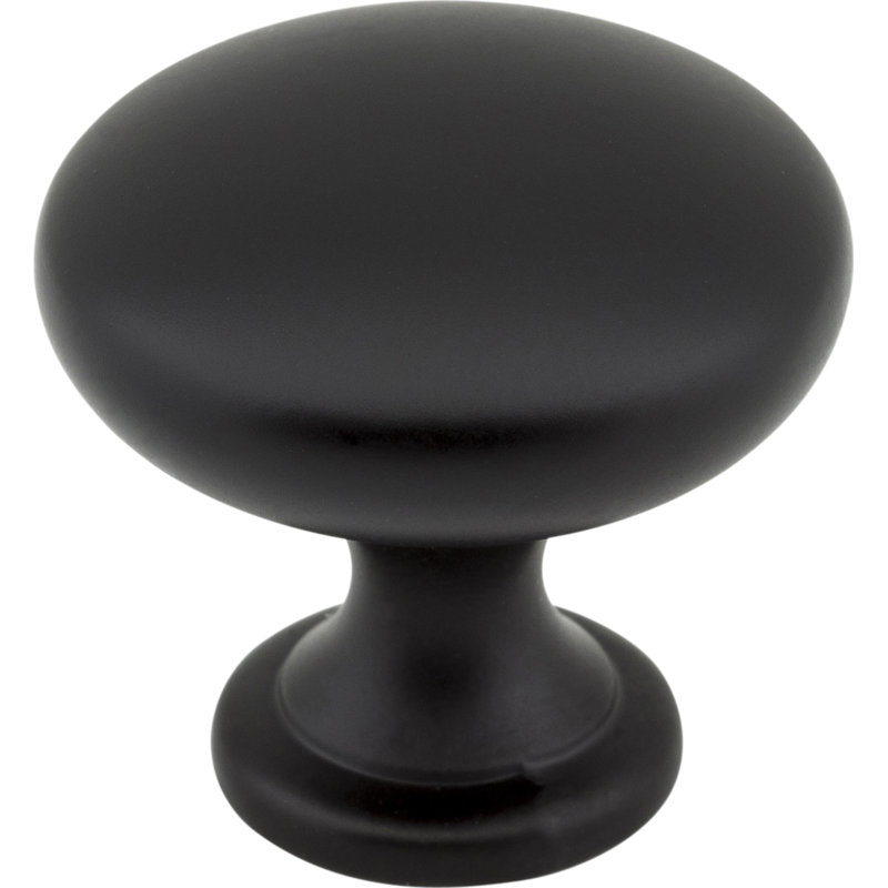 Madison 1 3/16" Diameter Mushroom Knob, Matte Black