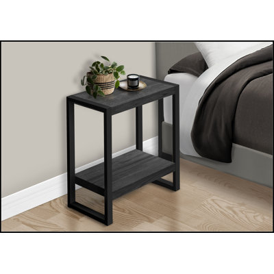 Accent Table, Side, End, Nightstand, Lamp, Laminate, Metal, Industrial by 17 Stories