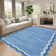 Bordered Design Machine Washable Rug with Rubber Backing for Living Room Modern Non-Slip Dining Room Rug Easy-Cleaning Floor Carpet for Bedroom