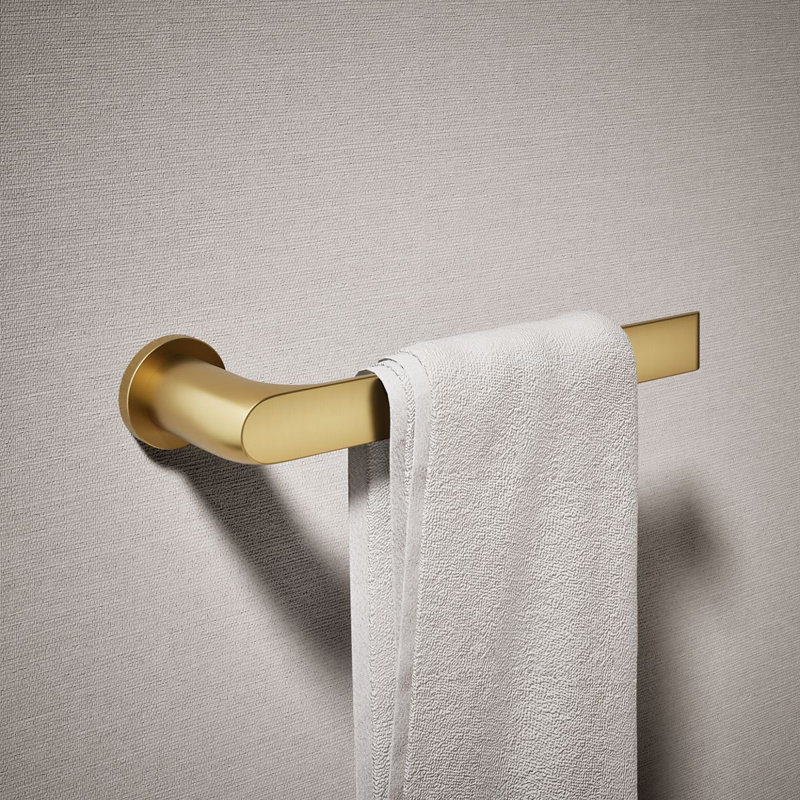 Avid Towel Arm, Vibrant Brushed Moderne Brass