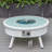 Kliyah Round Propane Smokeless Fire Pit Table-1971394601