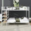 Lit superposé simple au-dessus de double avec tablettes à 5 niveaux Faer, cadre de lit superposé en métal Faer-571795222