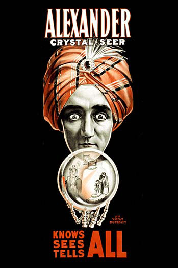 « alexander crystal seer », affiche rétro, H 30 po x l 20 po