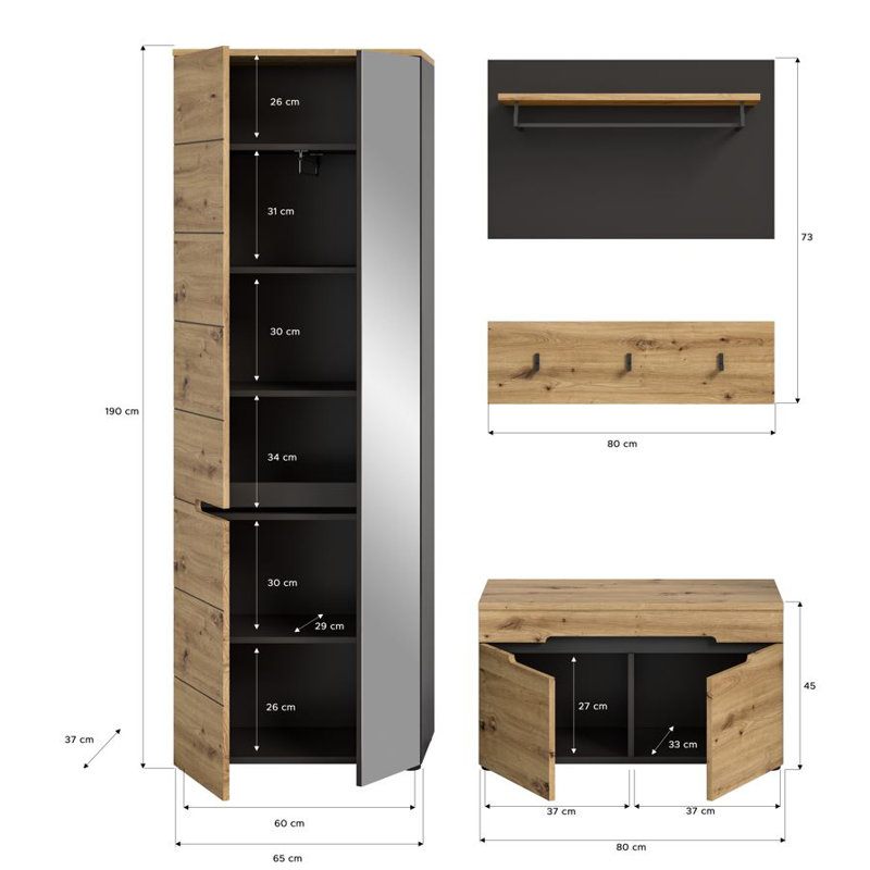 3-Piece Wardrobe Combination Chertsey