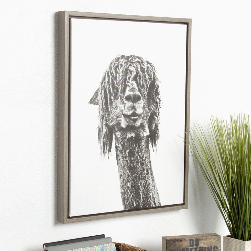 «Brown Alpaca» par Simon Te, impression sur toile encadrée