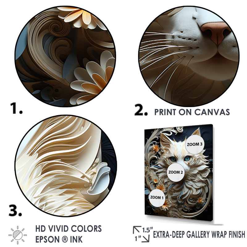 «Balinese Beauty Cat», reproduction d'art mural, H 40 po x l 30 po, Cadre naturel flottant