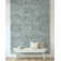 Tapis botanique oriental bleu Well Well Tissé Ervin Isolde