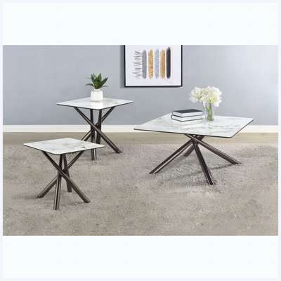 Ensemble de tables basses 3 pièces Modern Modern, Bright