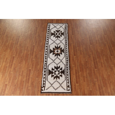 Tribal Wool Anatolian Turkish Runner Rug 3x10