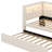 Upholstered Platform Bed With USB Ports,LED Belt And Trundle-1513865255