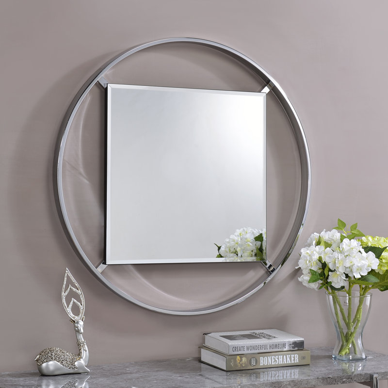 Miroir biseauté Mila, Chrome