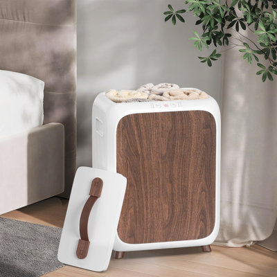 Seau à serviette, chauffe-serviettes de luxe pour la salle de bain avec minuterie et retard, parfum personnalisé, verrouillage enfant, (brun)