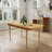 Solid Wood Farmhouse Dining Table - 63" Rectangular Table With Rounded Edges & Round Legs - Natural Finish-899383074