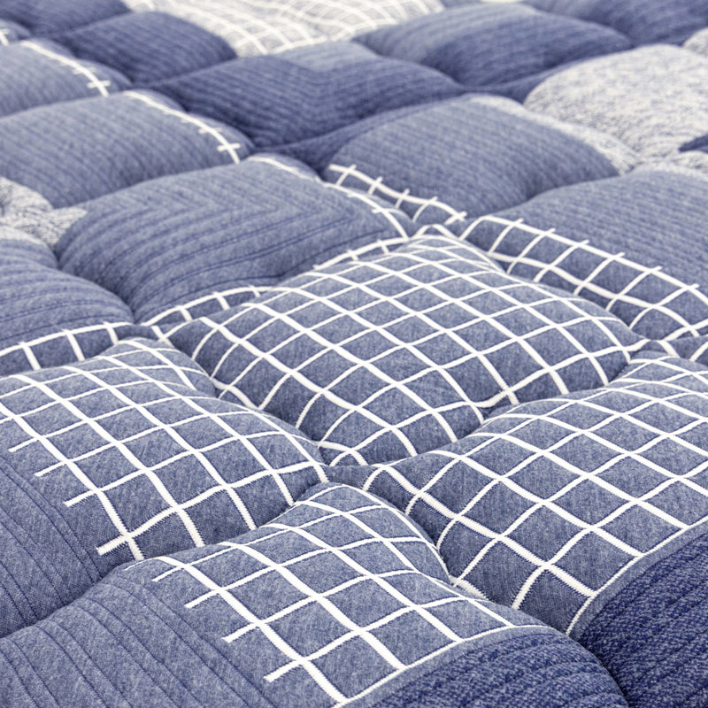 Matelas pour très grand lit 14 po avec unité de poche, couches en mousse bleue, mémoire et housse souple roulée compressée, mousse, couches