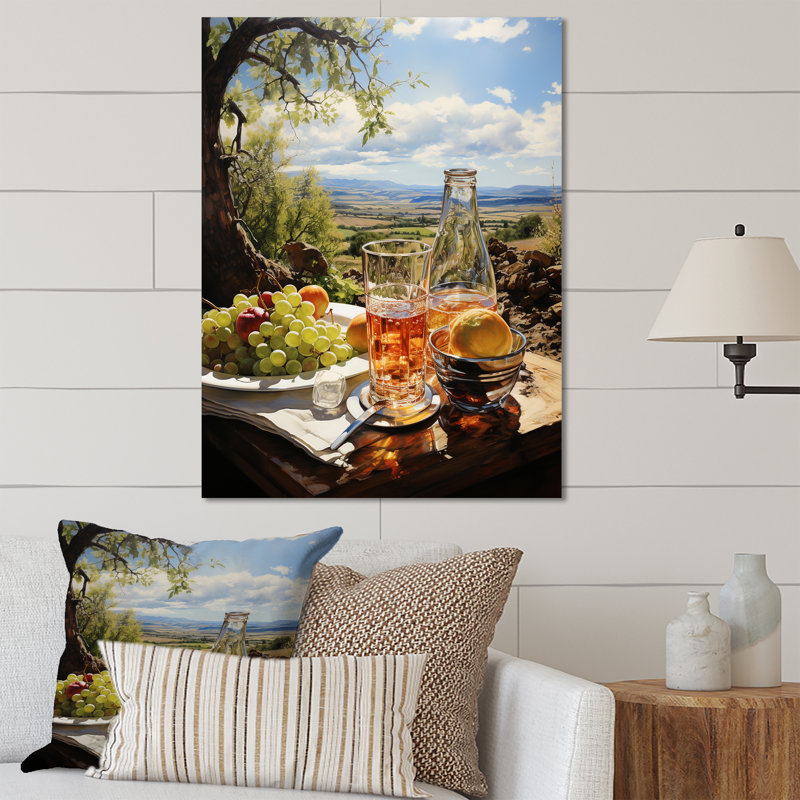 Art mural en métal Ocher Orchard Cokctail, H 20 po x l 12 po x P 1 po