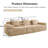 Modern Modular 3-Seat Sofa Couch