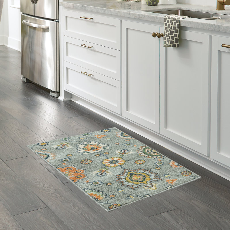 Damask Indoor Rug, Rectangle 1'8 x 2'10"
