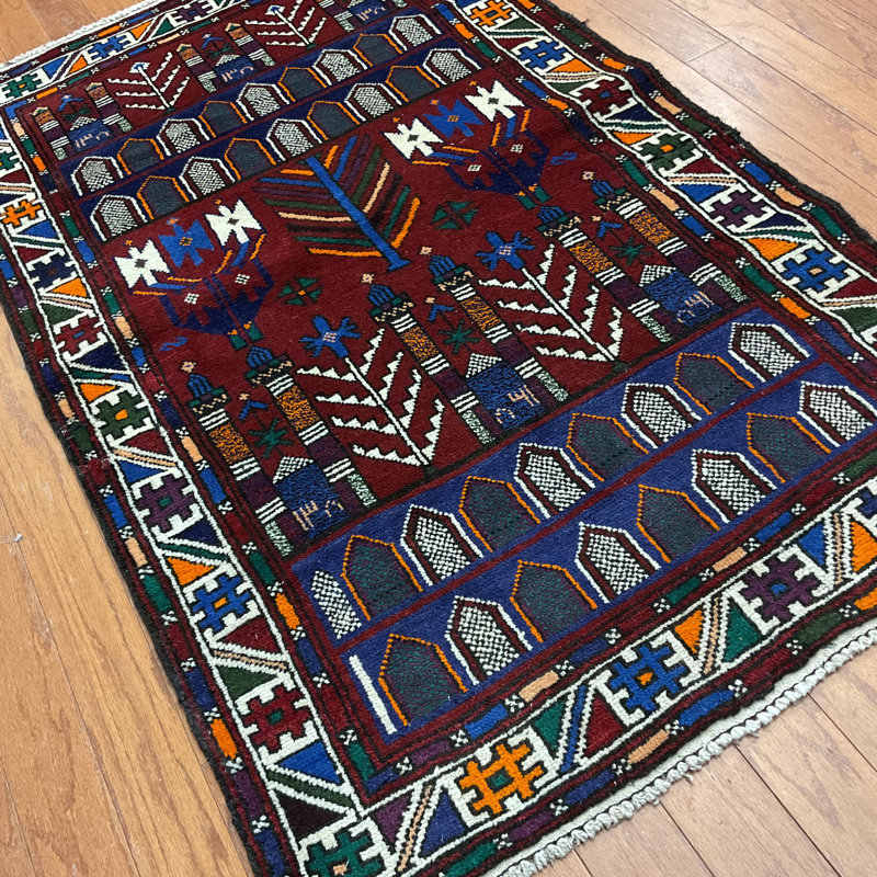 Tapis brun / bleu marine Elsah Balouchi