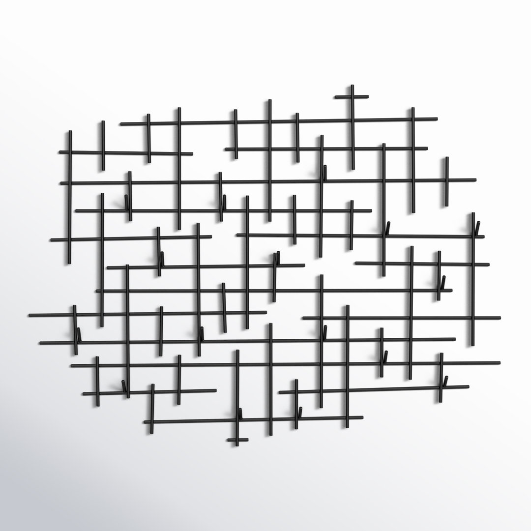 Visalia Iron Wall 16 - Hook Wall Mounted Coat Rack AllModern