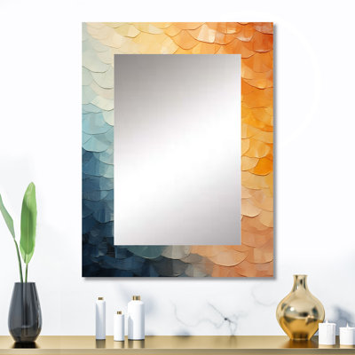 Minimalisme couleurs en harmonie III - miroir mural unique arc-en-ciel, miroir traditionnel, impression d'art en métal