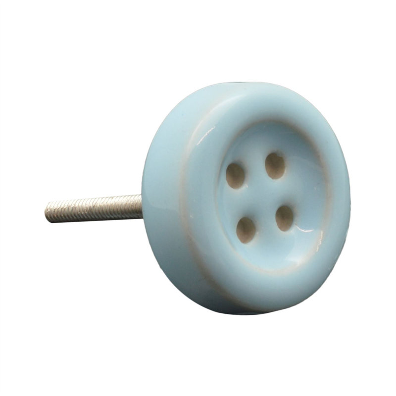 Nicola Spring - Floral Ceramic Cabinet Knob, Blue