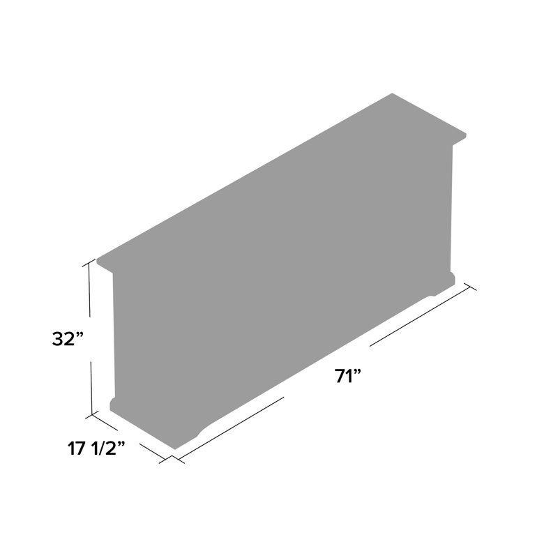 Alzahra 71'' Solid Wood Sideboard, Iron Ore, Concord Cherry