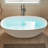 55.12'' x 29.13'' Soaking Solid Surface Bathtub