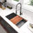 Gunmetal Black 30" L x 18" W Undermount Kitchen Sink Single Bowl Stainless Steel Workstation Sink with Accessories