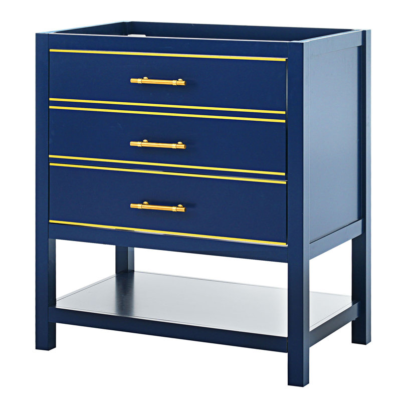 29.13'' Single Bathroom Vanity Base Only, Blue