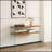 MDF Console Table, Big Side Table, Walnut Tempered Glass Desk,Entry Table