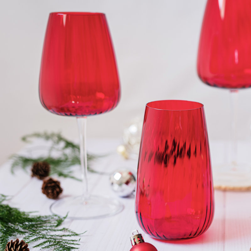 Francesca Wine Glass, Red