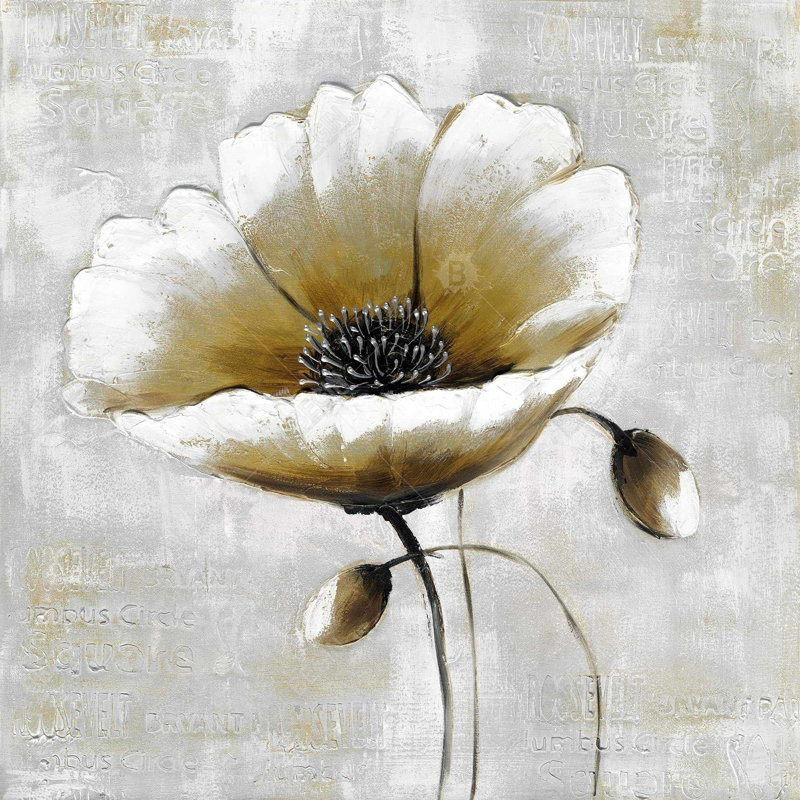 " Modern Beige Flower "
