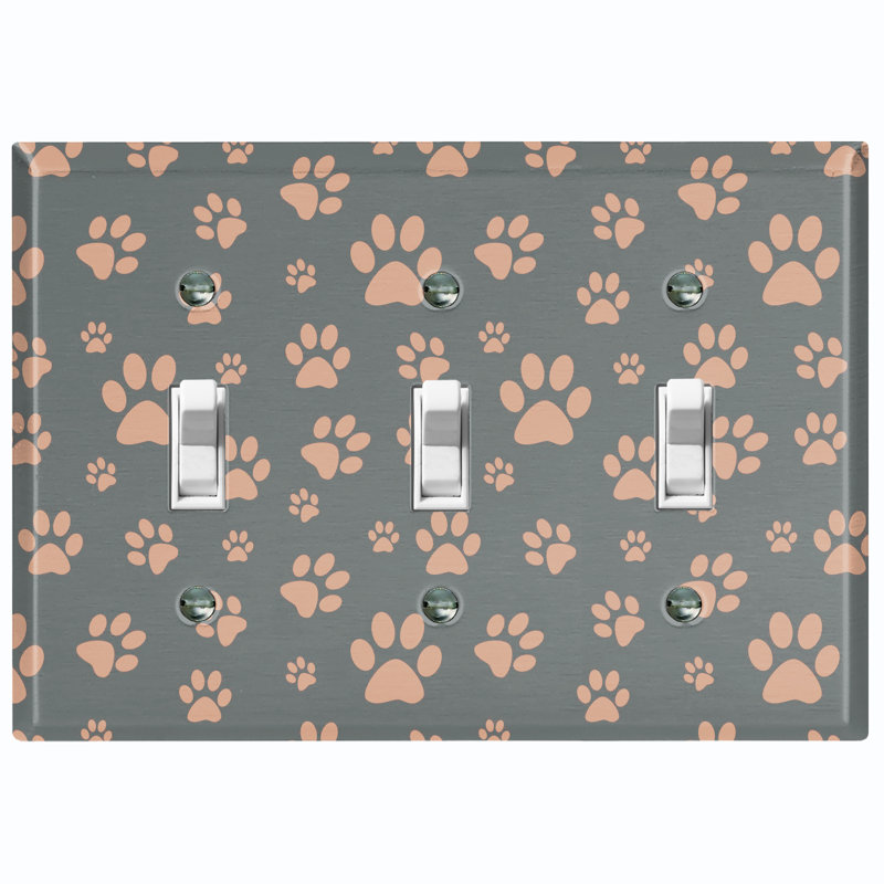 Patterned 3 - Gang Toggle Light Switch Standard Wall Plate