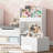 72" W x 37"H 4-IN-ONE Kids Bookcase with 3 Drawers, Soft Cushion, 3-Layer Bookshelf, Reading Nook-2129020856