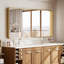 Miroir de salle de bain pour salle de bain Miroir mural encadré en métal Farmhouse Rectangle, antirouille, verre trempé-826979594-826979595-826979592