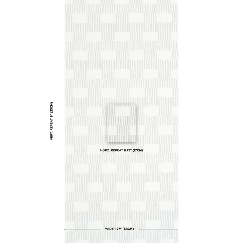 Schumacher X Caroline Z Hurley Field Wallpaper, Fog