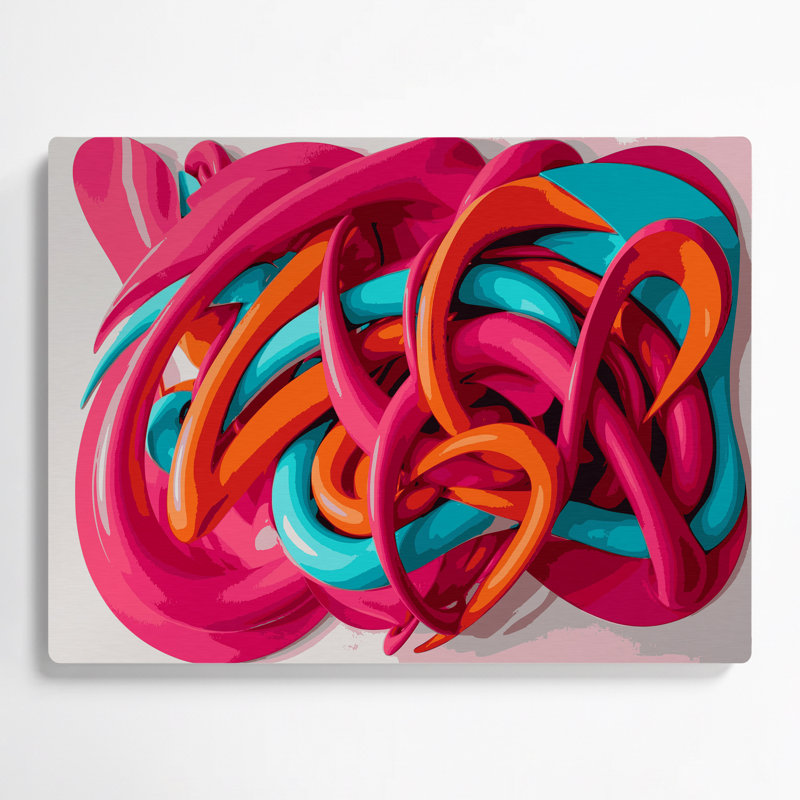 «Biomorphic Abstraction 38», art mural en métal rouge