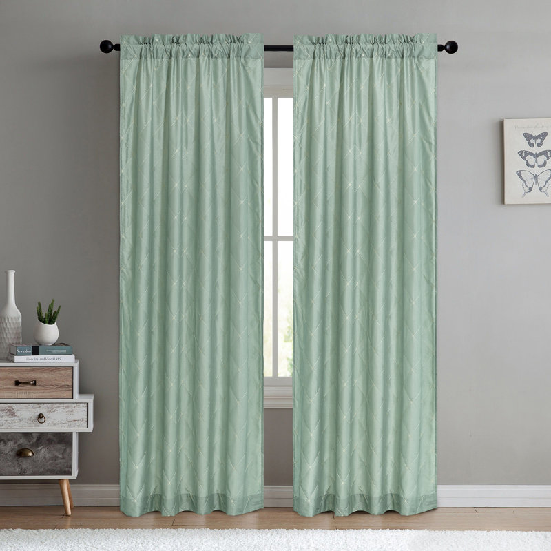 Curtain Pair, 60" W x 84" L, Silver Blue