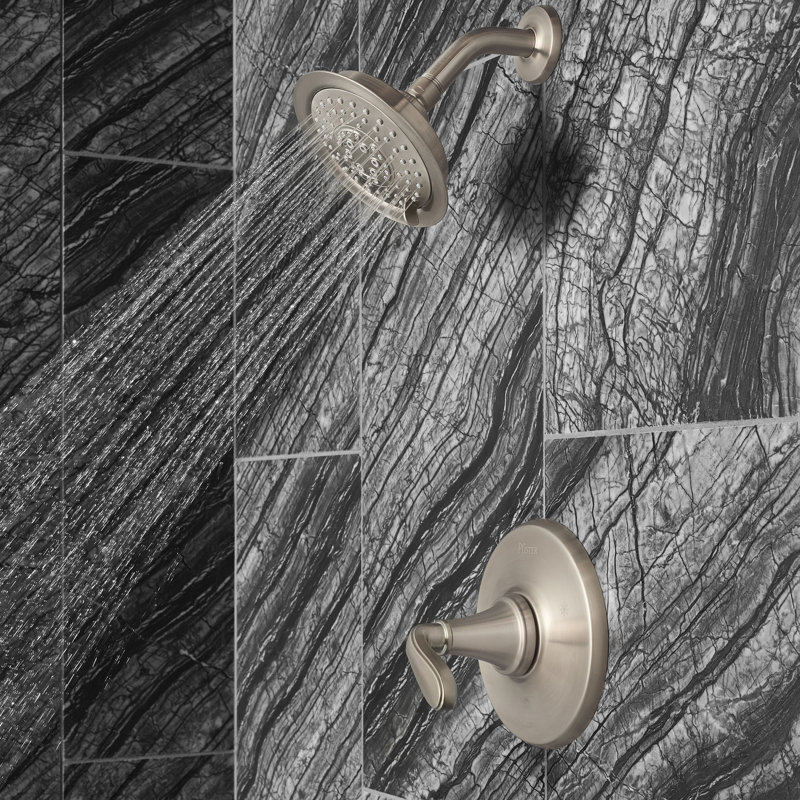 Brushed Nickel Wall Mounted Dual Function Shower Faucet