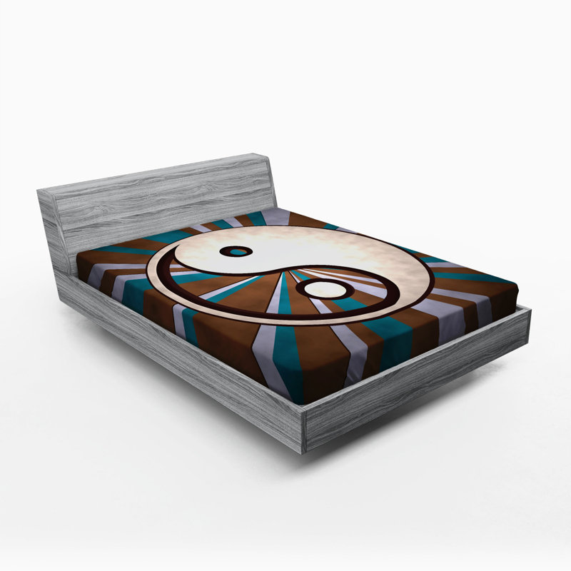 Microfiber Geometric Fitted Sheet, Full/Double Fitted Sheet